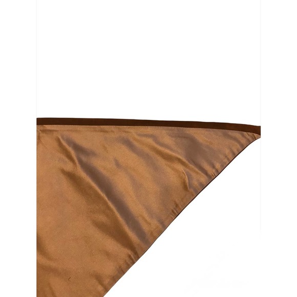 Vintage Brown Suede Triangle Head Scarf with Tie - Picture 4 of 6